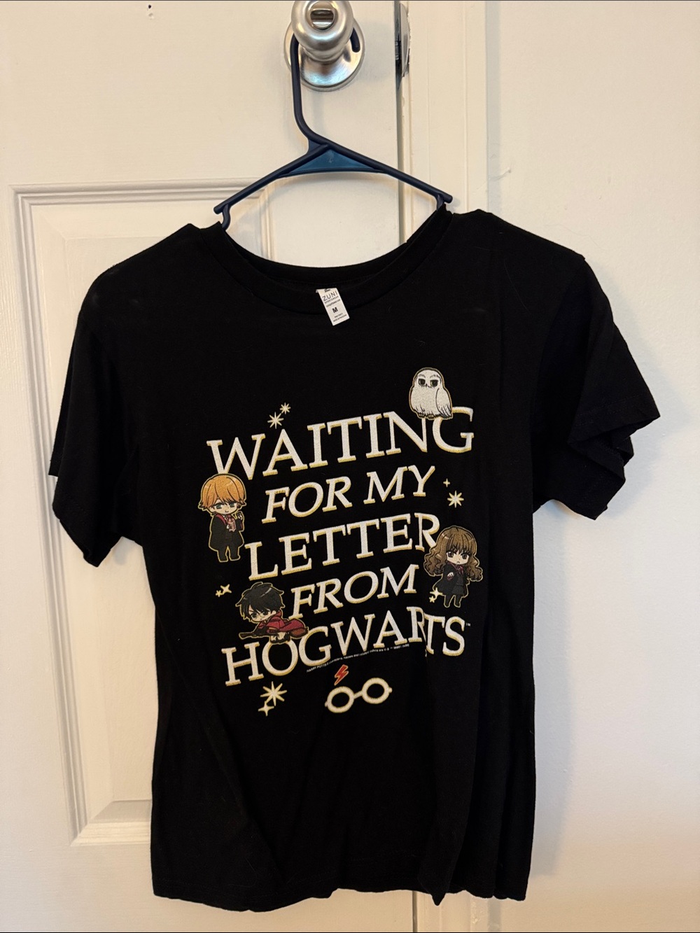 Waiting For My Letter From Hogwarts Black Graphic Tee